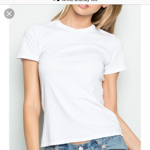 Brandy Melville Tops - White brandy tee